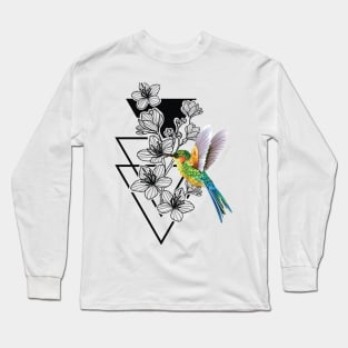 Humming Bird Boho T-shirt Long Sleeve T-Shirt